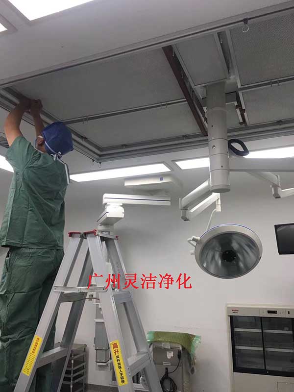 我司为惠州市中心医院手术室层流中高效冈本视频网址更换安装圆满结束